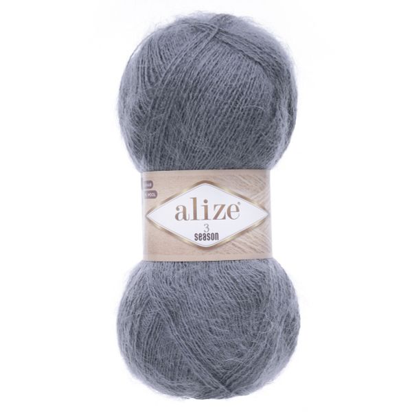 Пряжа Alize (Ализе) 3 Season / уп.5 мот. по 100 г, 500 м, 87 серо-голубой