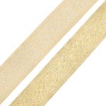 Лента (тесьма) жаккардовая 33.0 мм / 7.32 метра, желтый, 7222