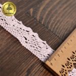 Кружево вязаное (тесьма) 30 мм / 10 метров, диз. 298, цв.20 бл.розовый, Kruzhevo