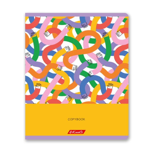 Тетрадь ученическая общая, глянцевая ламинация, A5+ 96 л. на скобе 60 г/м², белизна 100%, 5 шт, клетка в термоусадочной пленке, 000788 Рожицы, Светоч 96ТЕТк-004