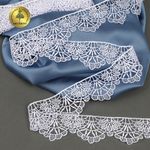 Кружево гипюр (плетёное) 45 мм, цв.01 белый, 9м, Kruzhevo