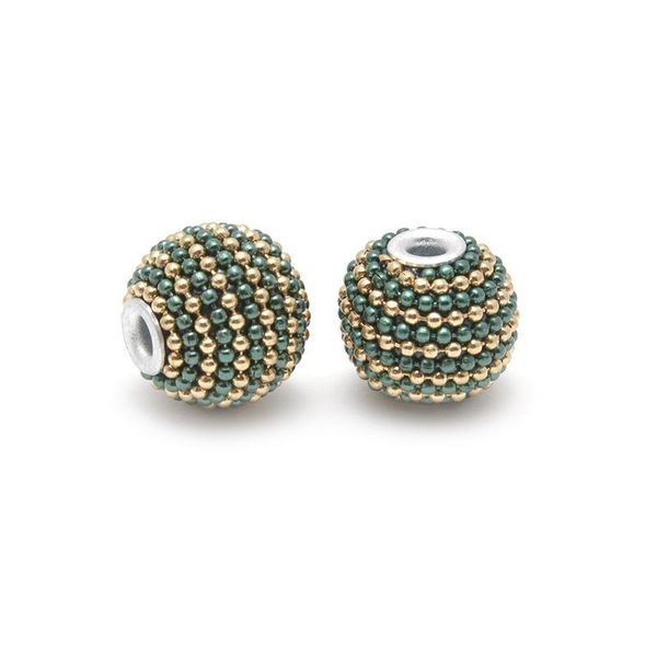 Бусины этника ⌀16 мм, in ⌀4 мм, цв. 2, 2 шт, Tesoro