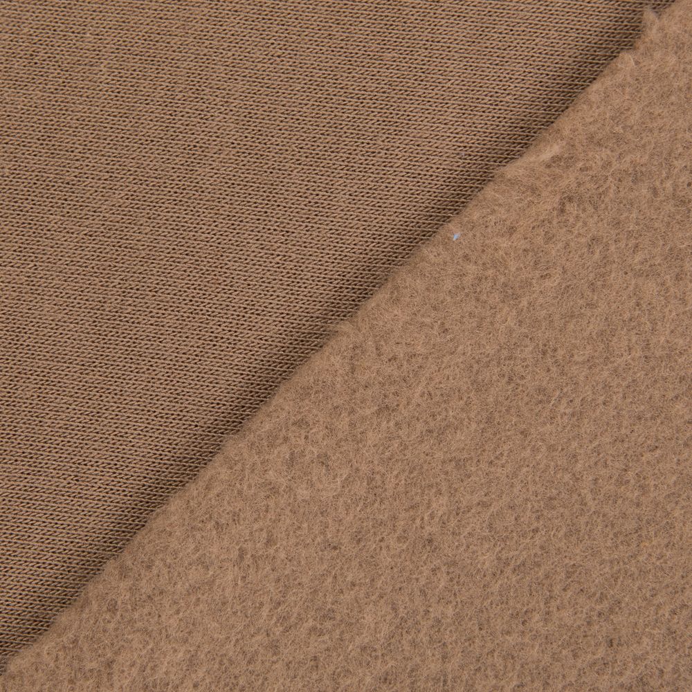 Футер 2-нитка с начесом 275 г/м², 150х180±5 см, коричневый/brown, Gamma DBKTN