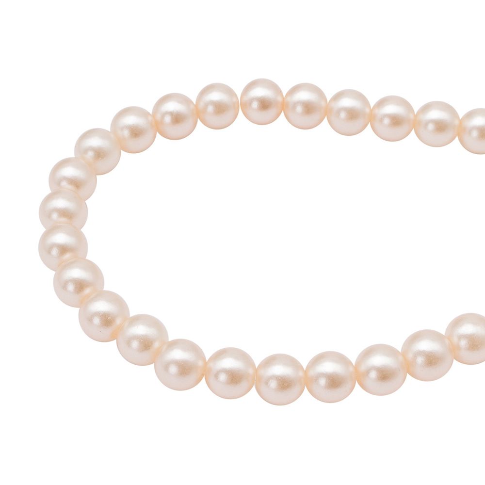 Бусины пластик под жемчуг ⌀8 мм, 500 г, цветные, круглые, A42 молочный, Astra&Craft, LY-264