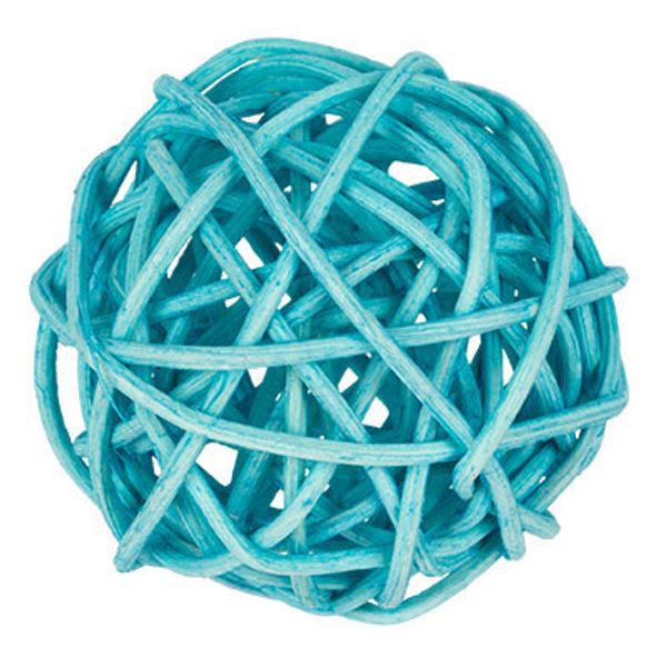 Шары декоративные из ротанга 7 см, 6 шт, №05 бирюзовый, Blumentag BRF-7