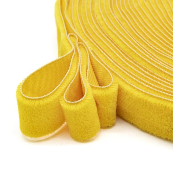 Лента бархатная (тесьма) 20.0 мм / 10±0.5 метров, рис. 8319, 2 желтый, С3513Г17