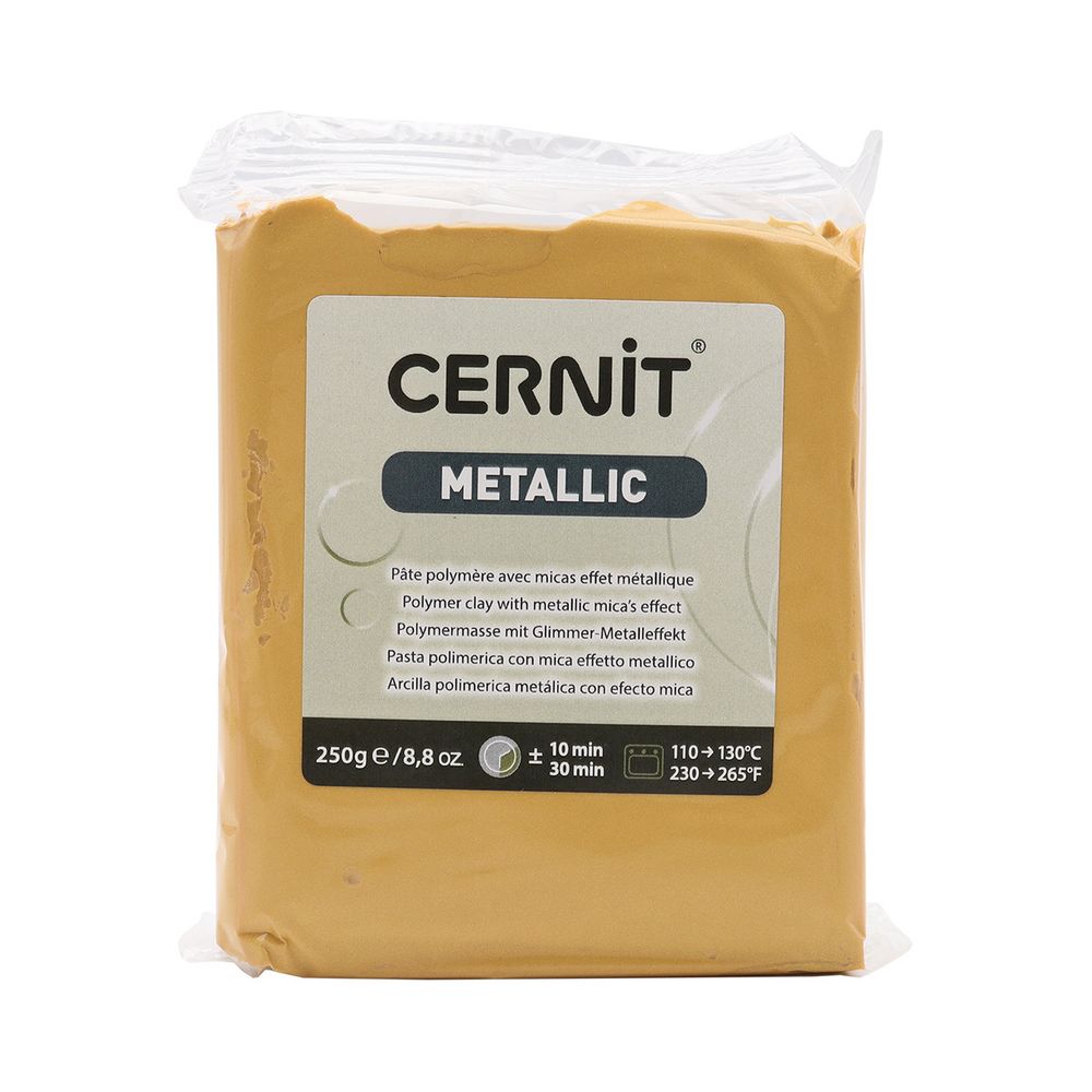 Пластика полимерная запекаемая Cernit Metallic 250 г, 050 золото, CE0870250