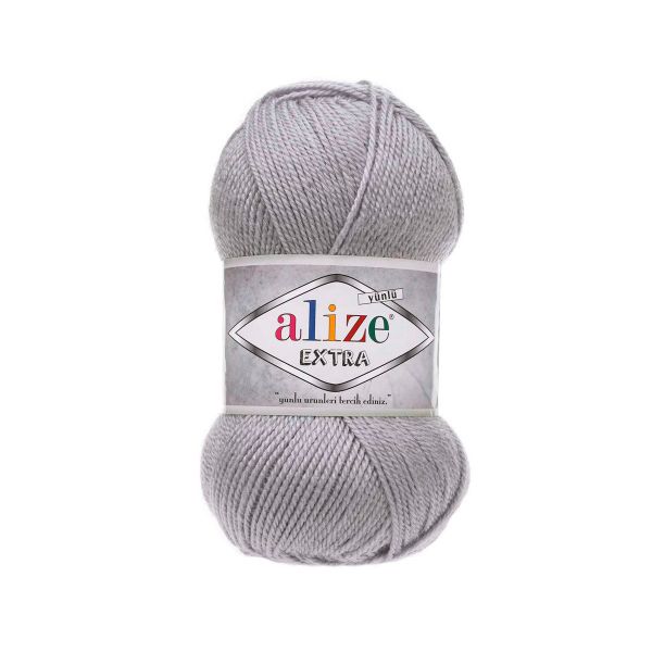 Пряжа Alize (Ализе) Extra / уп.5 мот. по 100 г, 220м, 052 серый A