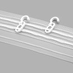 Лента (тесьма) шторная: сборка вафельная (1:2.5) 60 мм / 50 метров, органза