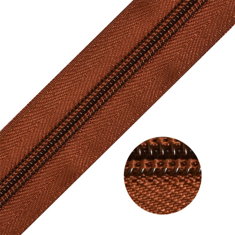 Молния рулонная спираль (витая) Т5 (5 мм) / 200 метров, F300 коричневый, Mzipp Молния рулонная спираль (витая) Т5 (5 мм) / 200 метров, F300 коричневый, Mzipp