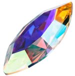 Стразы стекло 10х5 мм, 12 шт, Перламутр (crystal AB), Preciosa 435-14-615