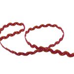 Тесьма отделочная зигзаг 9 мм, / 20 метров, бордовый/под золото, Blitz