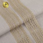 Кружево вязаное (тесьма) 25 мм / 10 метров, D1002, тонкая нить, цв.F308 св.бежевый, Kruzhevo