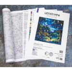 Набор для вышивания нитками LetiStitch L9942, Лунный сад 27х27см