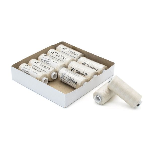 Нитки швейные бытовые Bestex 40/2, 365 м (400 ярд) / 10 кат., 204 кремовый
