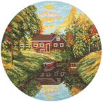 Алмазная (кристальная) мозаика Фрея, Осенний полдень, 34,5х34,5 см