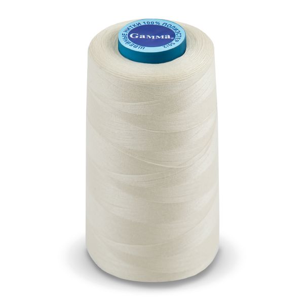 Нитки универсальные Gamma 50/2, 4570 м (5000 ярд) / 1 кат., 128 кремовый