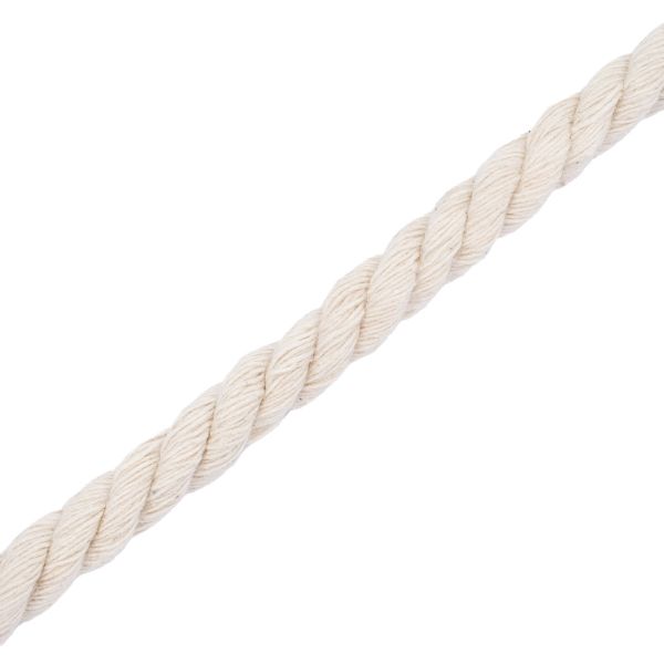 Шнур витой ⌀7.0 мм / 30 метров, хлопковый, х/б суровый