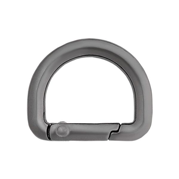 Карабин металл полукольцо 20 мм, олово (черный никель), MB_2232, 6 шт