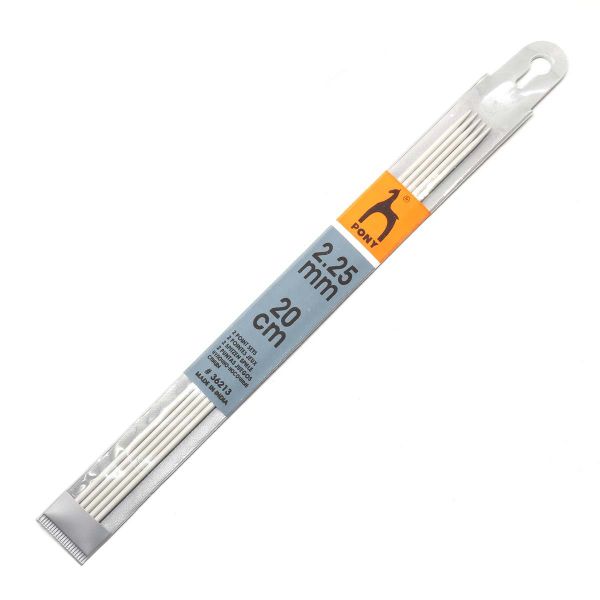 Спицы чулочные Pony ⌀2,25 мм, 20 см, алюминий, 5 шт