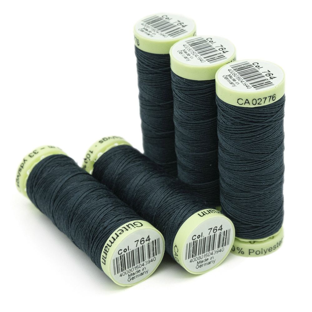 Нитки отделочные Gutermann Top Stitch, 30м, 764 т.зеленое стекло, 5 катушек