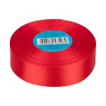 Лента атласная 1-сторонняя 25.0 мм / 33±2 метра, №026 красный, в термоплёнке, Gamma