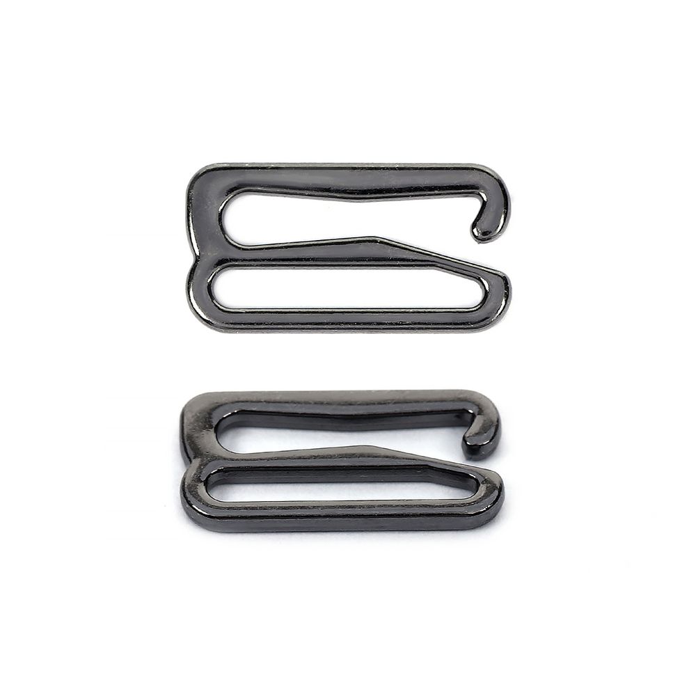 Крючки для купальника металл 15.0 мм, черный никель, 1000 шт