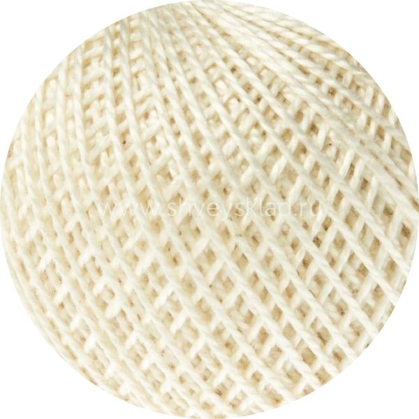 Пряжа ПНК им.Кирова Ирис / уп.20 мот. по 25 г, 150м, 0103 сл.кость