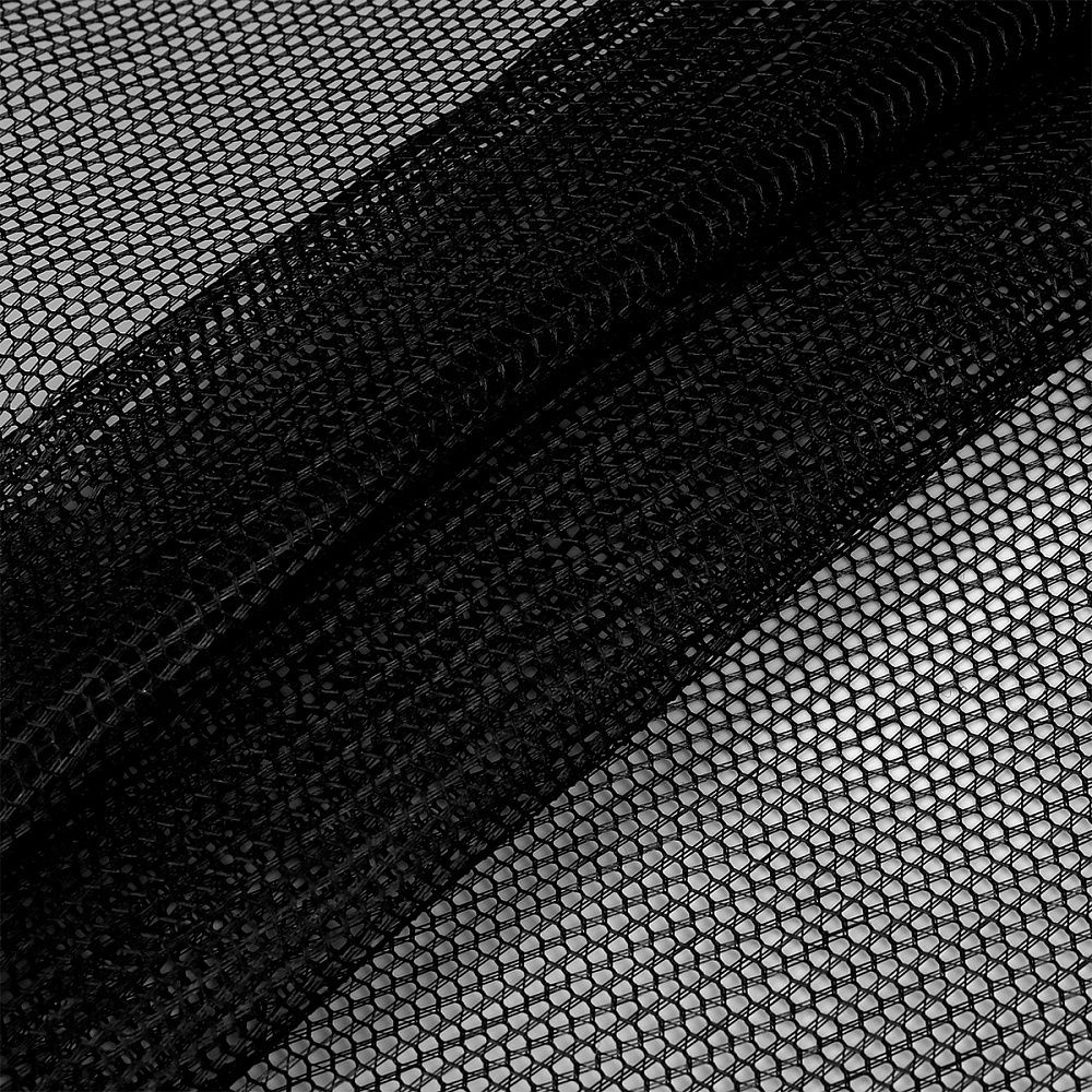 Сетка для бейсболок жесткая 70 г/м², 150 см / 1 метр, TBY.102-1.1, цв.черный