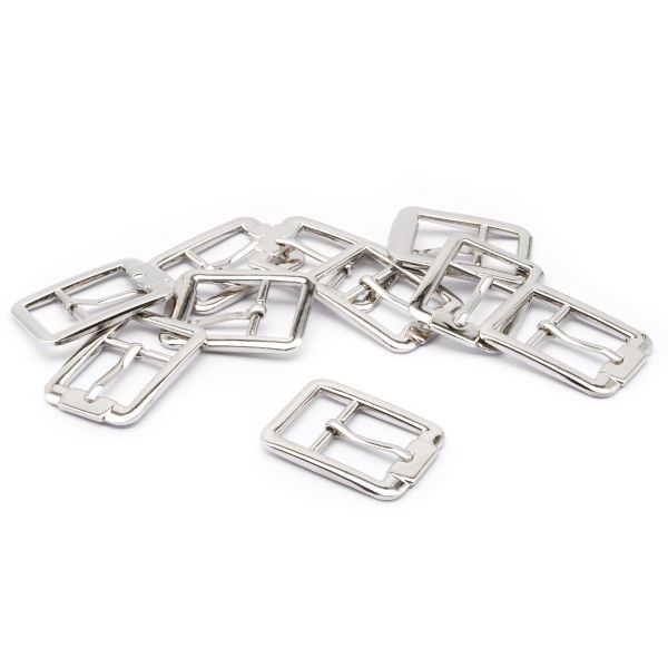Пряжка ременная металл 20 мм, никель, 10 шт, S090054