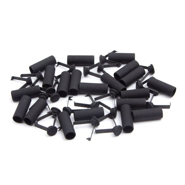 Наконечник для шнура металл 20,7х7 мм, металл, черная резина, 6660-0073, 20 шт
