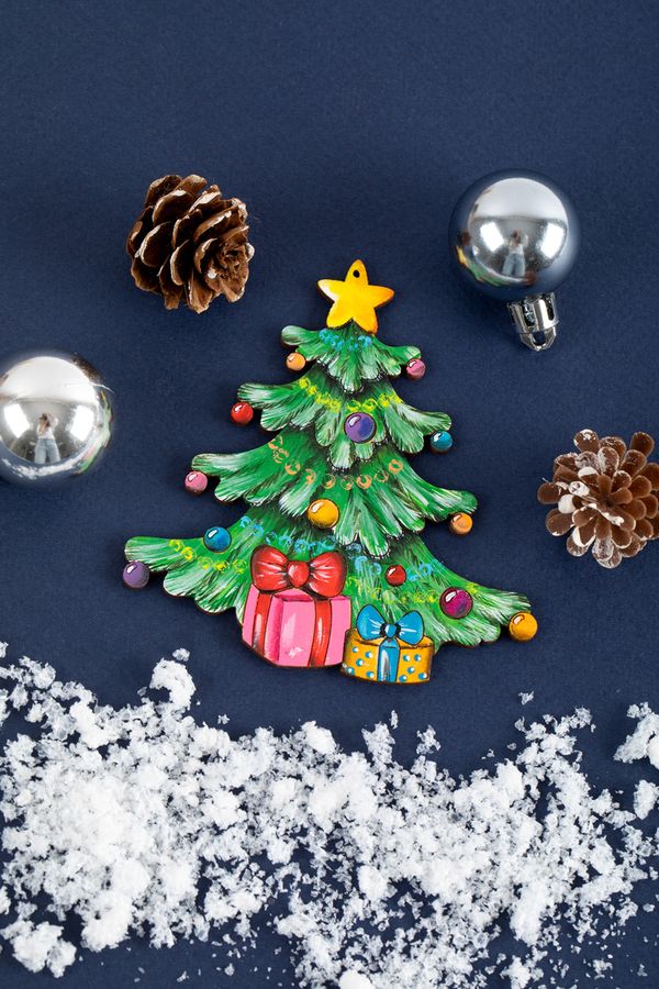 Подвеска Елочка фанера 9х9х0.3 см, Mr.Carving ВД-1246