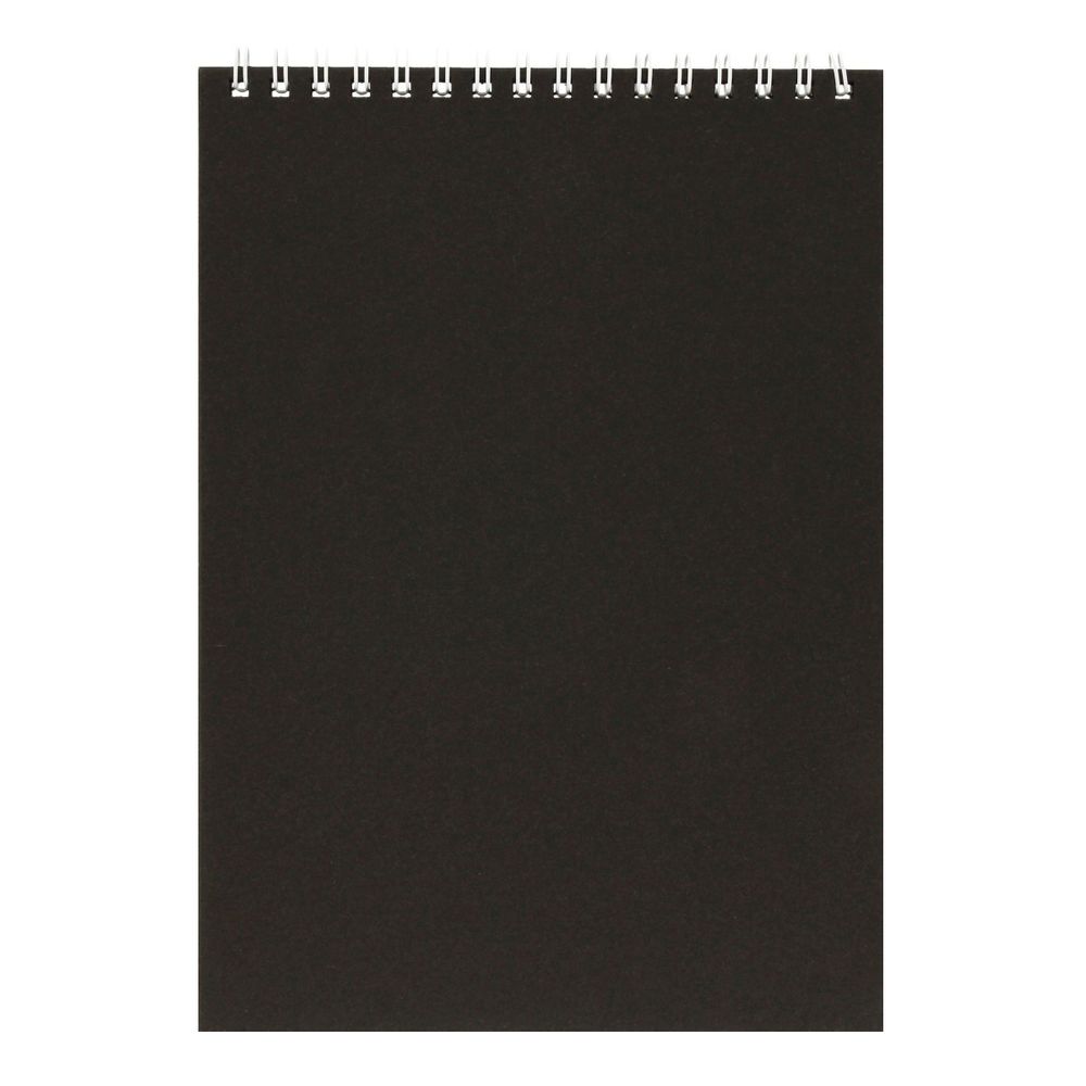 Скетчпад с черной бумагой 120 г/м², А5 Аква-колор Изостудия 14х20 см, на спирали 20 л