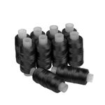 Нитки капроновые 50К черный 200м наб.10 шт