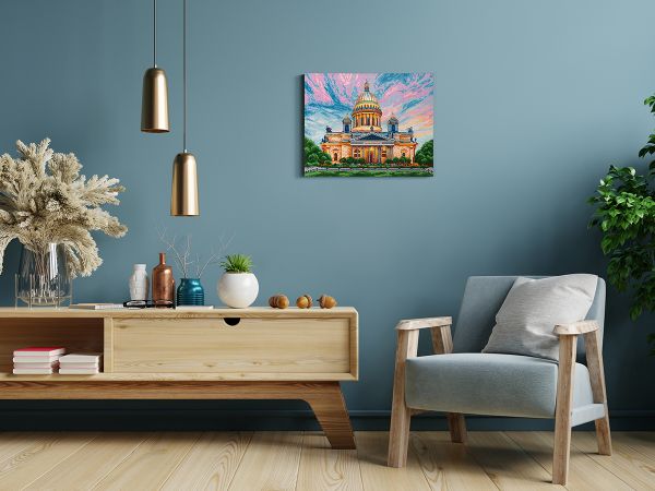 Алмазная (кристальная) мозаика Фрея ALPD-182, на подрамнике Исаакиевский собор, 50х40 см