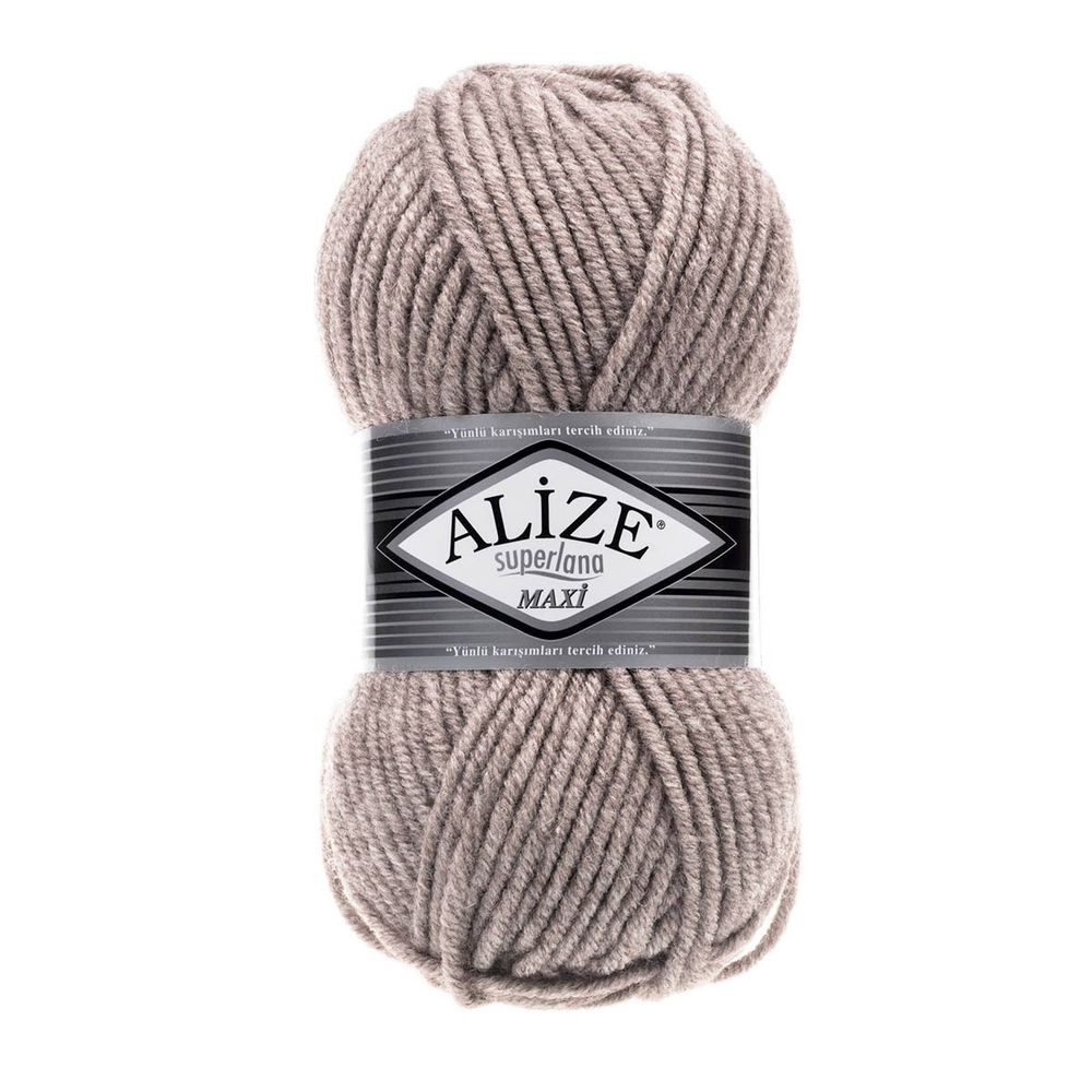 Пряжа Alize (Ализе) Superlana Maxi / уп.5 мот. по 100 г, 100м, 207 светло-коричневый А