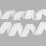 Застежки для бюстгальтера текстильные на ленте (1 ряд) 25 мм / 45.7 метра, шаг 15 мм, 43 г/м, белый, 7221-6121