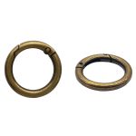 Карабин металл кольцо 25.0 мм (35х35 мм), латунь, 10 шт