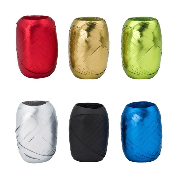 Лента упаковочная метализированная матовая 5 мм / 6 шт по 10 метров, RE5-10(6HB)-S