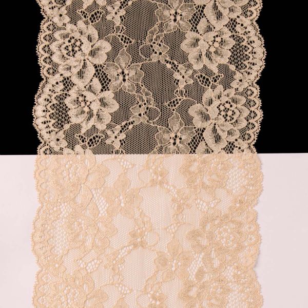 Кружево бельевое эластичное 180 мм / 13.72 м, цв. C180 телесный