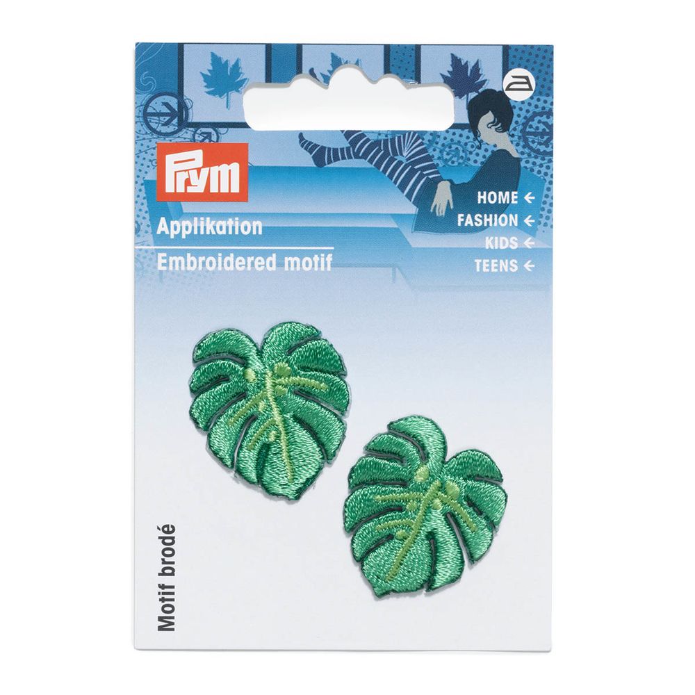 Термоаппликация Листы фикуса мал.зелен. 2 шт, Prym