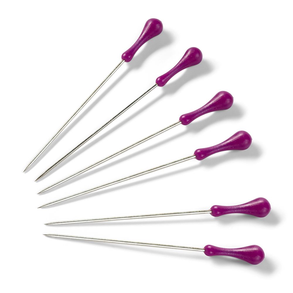 Булавки с грушевидными головками 38 мм, 10 г, фиолетовые, Prym 028800