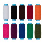 Нитки спандекс ⌀0.6 мм, набор 10 катушек по 25 метров, ассорти 3, Gamma ET-10