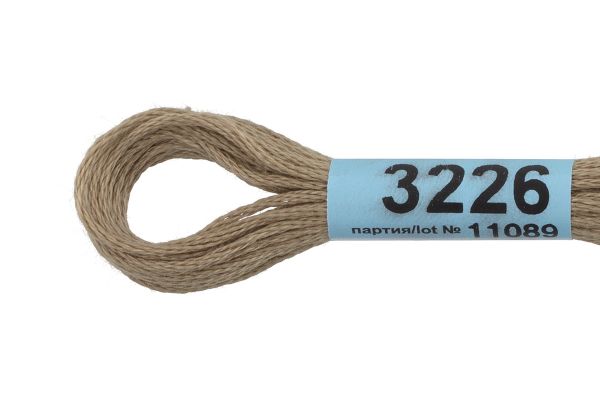 Мулине Gamma 100% хлопок, цв.3226 бежевый, 24 мотка по 8 метров