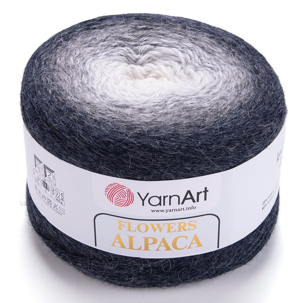 Пряжа YarnArt (ЯрнАрт) Flowers Alpaca / уп.2 мот. по 250 г, 940м, 410