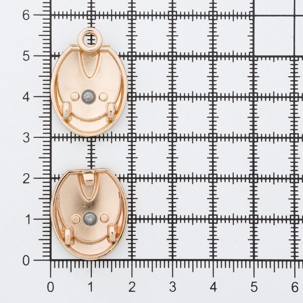 Крючки пришивные декоративные 44х18 мм, black/G, MT-1822, 4 шт