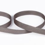 Лента репсовая (в рубчик) с зубчатым краем 10.0 мм / 25±1 метров, 017 т.серый, Gamma PTGR-10