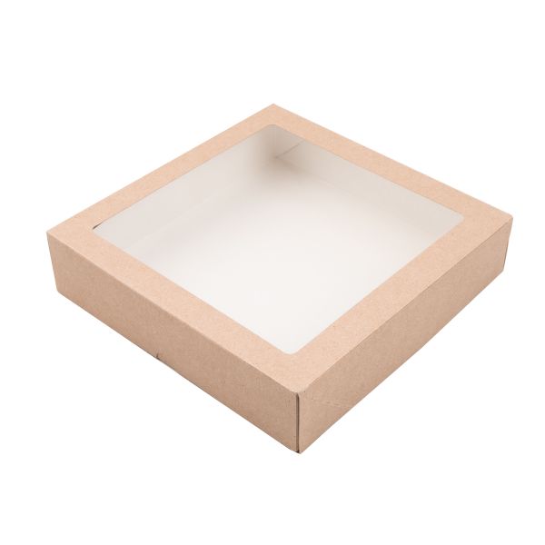 Коробка универсальная с окном 20х20х4.5 см, 5 шт, S-Chief BFC-037