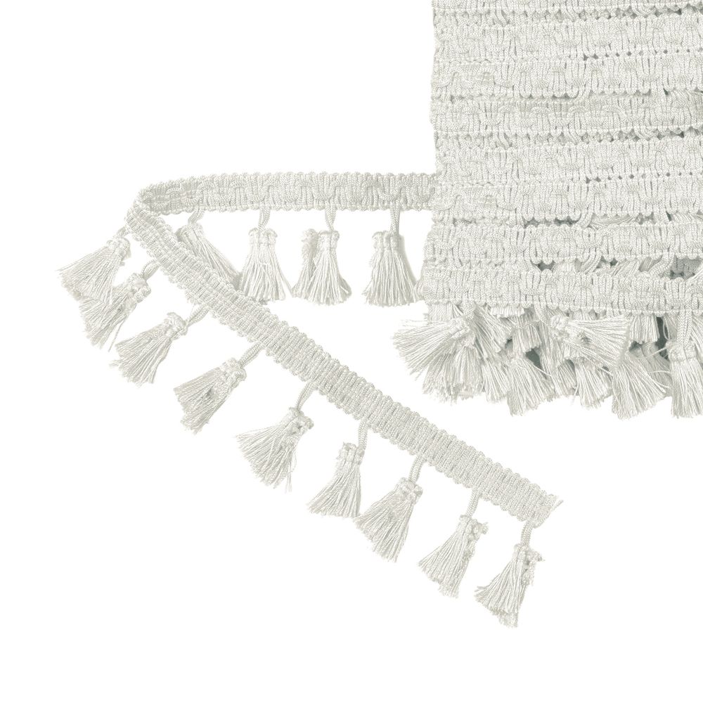 Бахрома отделочная 45.0 мм / 10 метров, с кистями, 001 белый, Gamma 444