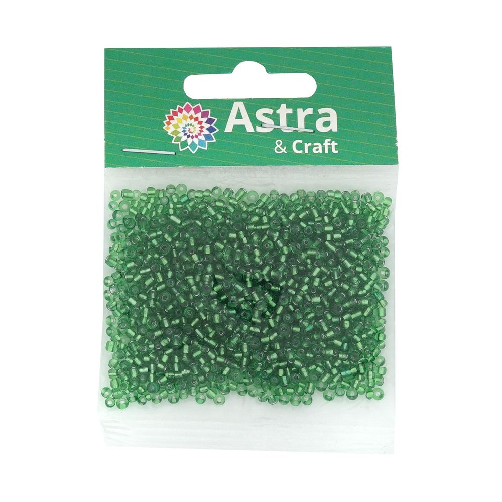 Бисер Astra&Craft 6/0 (4.1 мм), 150 г (10х15 г), цв. 27 зеленый